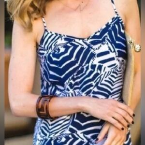 Lilly Pulitzer Navy and White Umbrella Print Dress